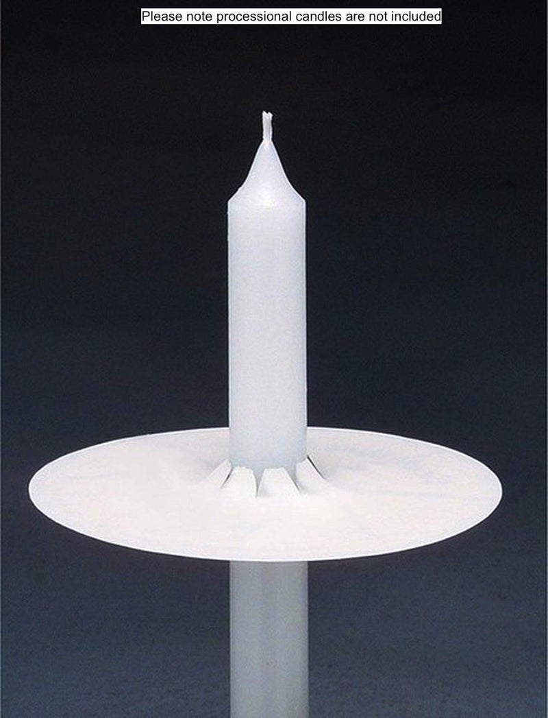 D'light Online Drip Protector - 100 Paper Bobeche Candle Holder for Candlelight Vigil, Church Service, Church Mass, Memorial Service and Devotional Candles (Set of 100) - Image 2
